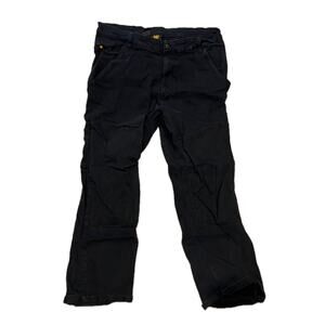 Caterpillar Black Cargo Carpenter Work Jeans Mens 40x30